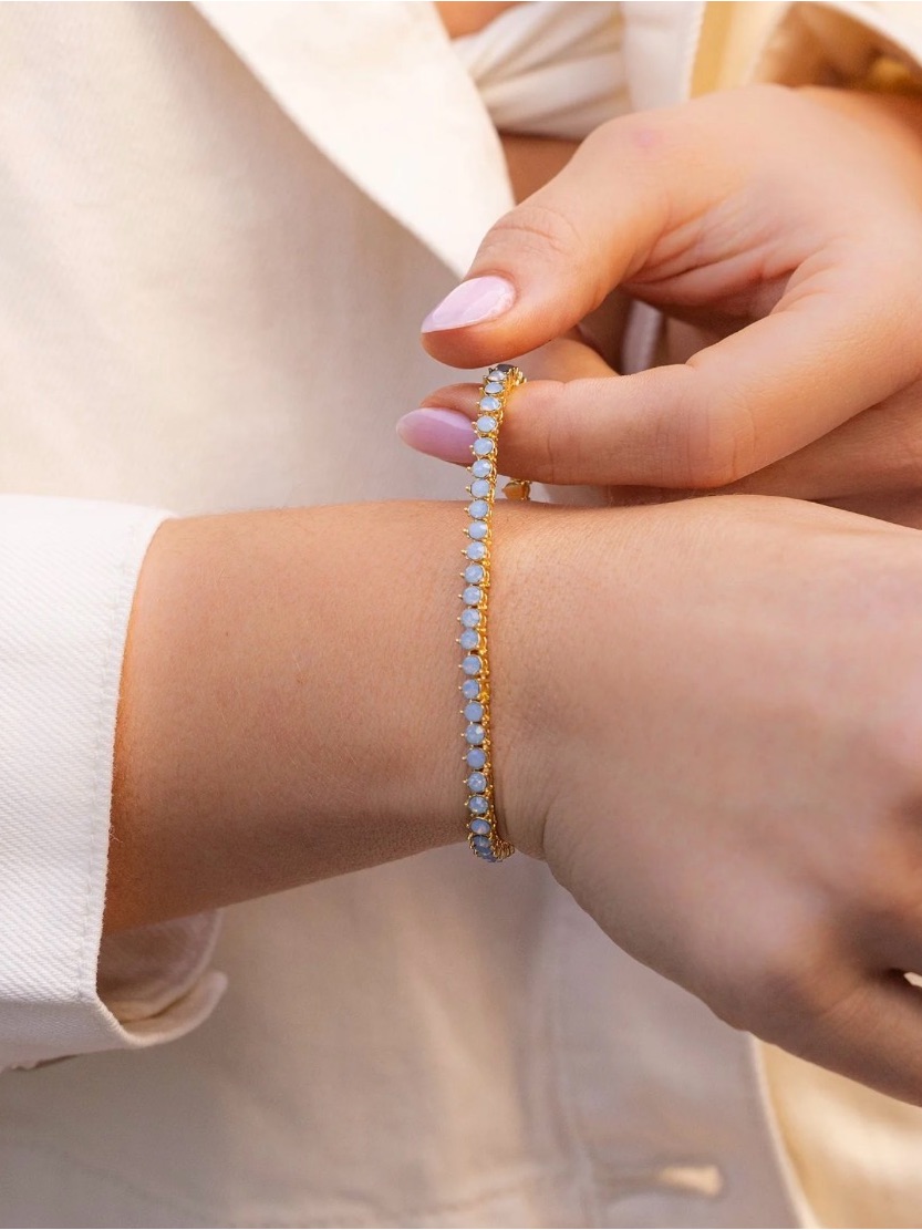 Brook & York Isabella Opal Blue Tennis Bracelet - Women's Jewelry